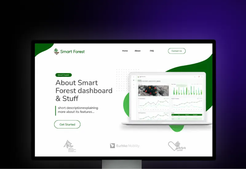 لوحة مراقبة بيئية لمشروع Smart Forest